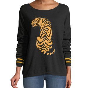 Joan Vass Plus Size Boat-Neck Long-Sleeve Sweater